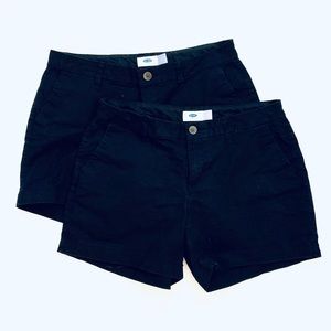 Bundle Lot 2 Old Navy Chino Shorts Black